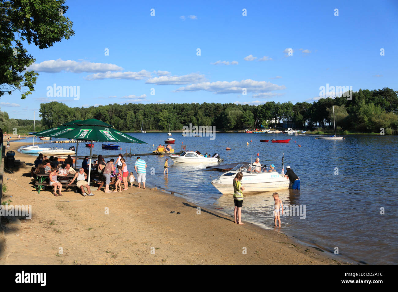 Lac Turawa près de Opole, Silésie, Pologne Banque D'Images
