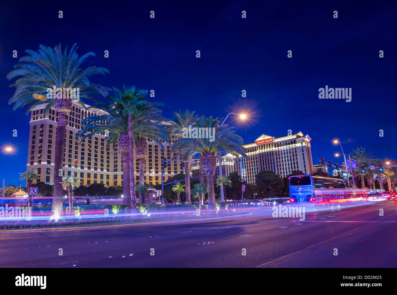 Vue sur le Strip de Las Vegas Banque D'Images