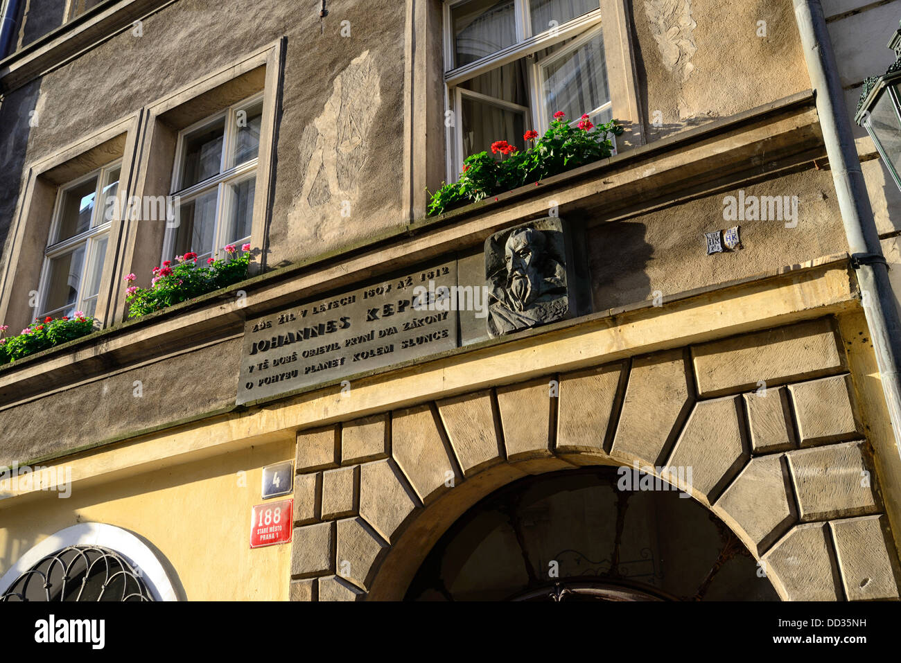 Chambre habitée par Johannes Kepler près de Pont Charles, Prague, République Tchèque, Europe Banque D'Images