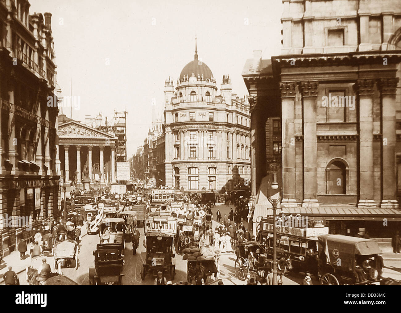 La Mansion House Londres au début des années 1900 Banque D'Images