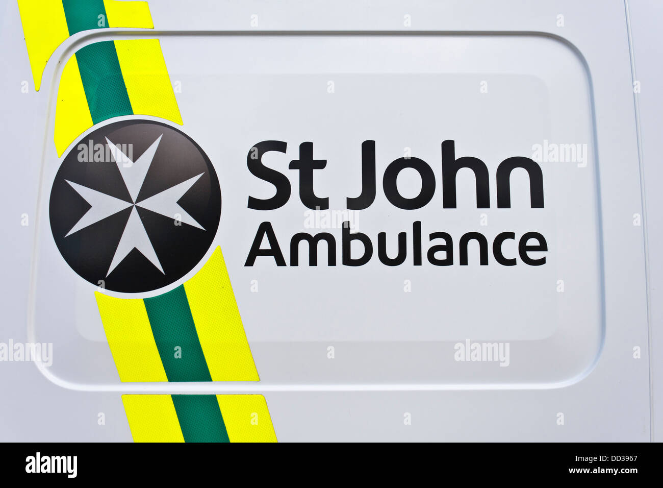 Logo sur St John Ambulance Banque D'Images