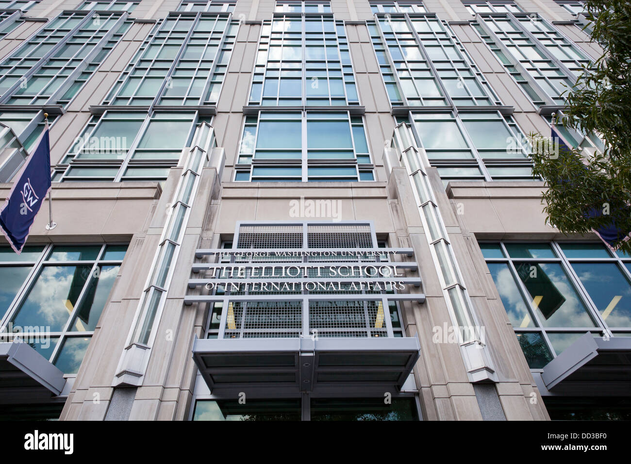 L'Université George Washington Elliott School of International Affairs building - Washington DC USA Banque D'Images
