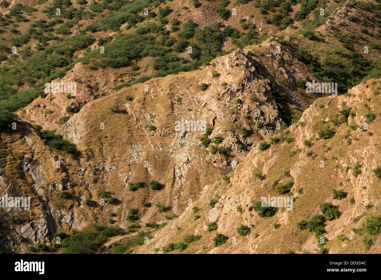 Des collines Aravalli Rajasthan Inde Banque D'Images