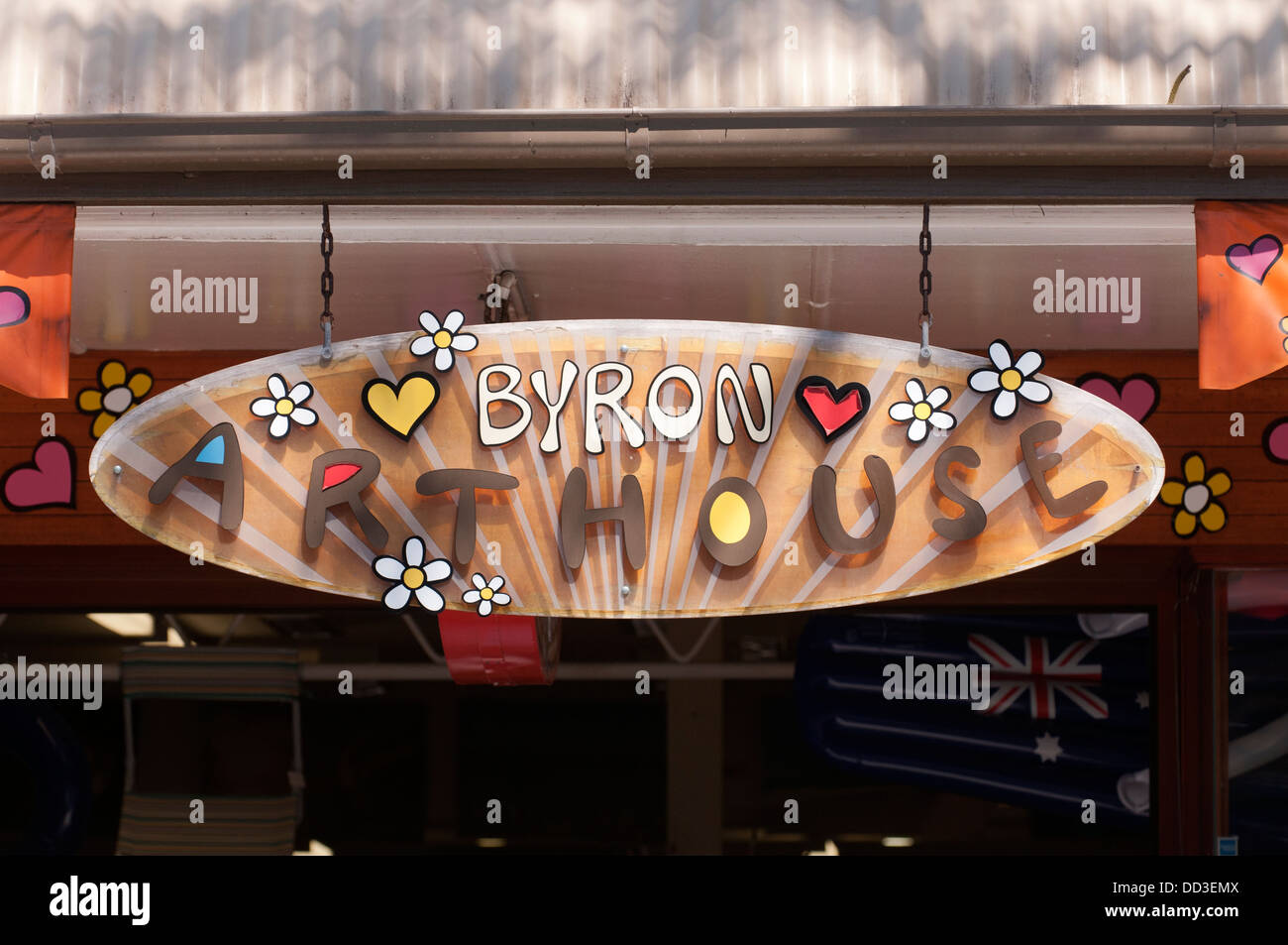 Inscrivez-vous pour l'art et essai de Byron. Banque D'Images