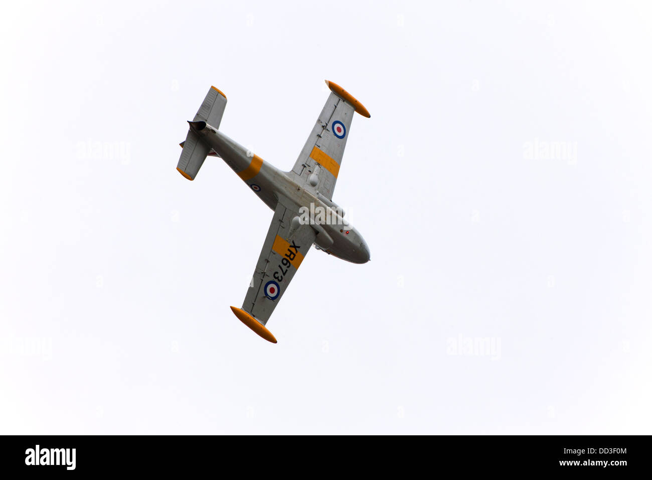 Hunting Percival Jet Provost T4 XR673 G-BLXO en vol au dessus de l'Aérodrome de Sandtoft Banque D'Images