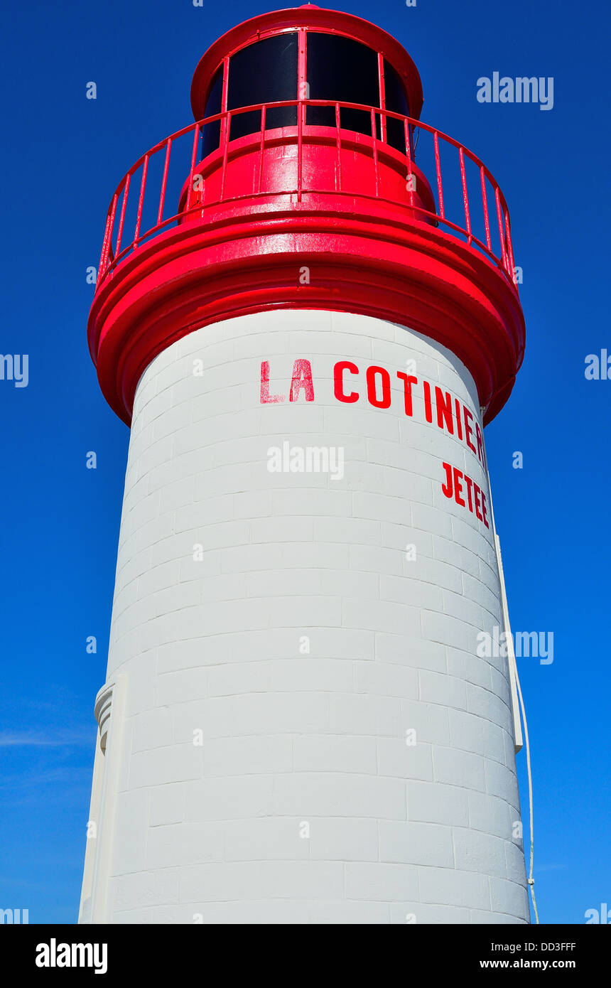 Phare dans La Cotiniere, ile Oleron, Charente Marime, France Banque D'Images