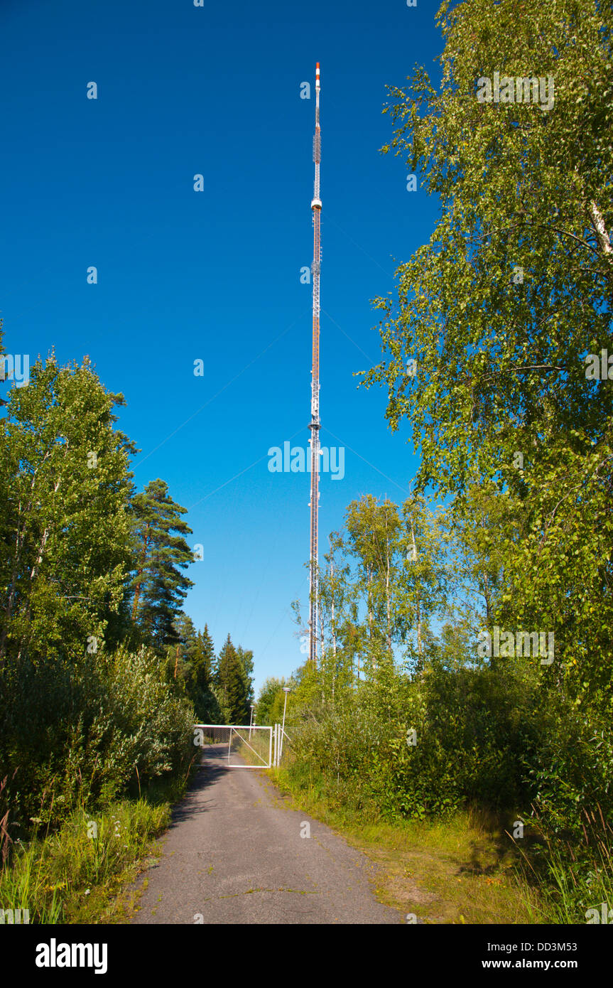 Eurajoen- ja radio tv-asema le mât de télécommunications de l'Ouest Europe Finlande Eurajoki Banque D'Images