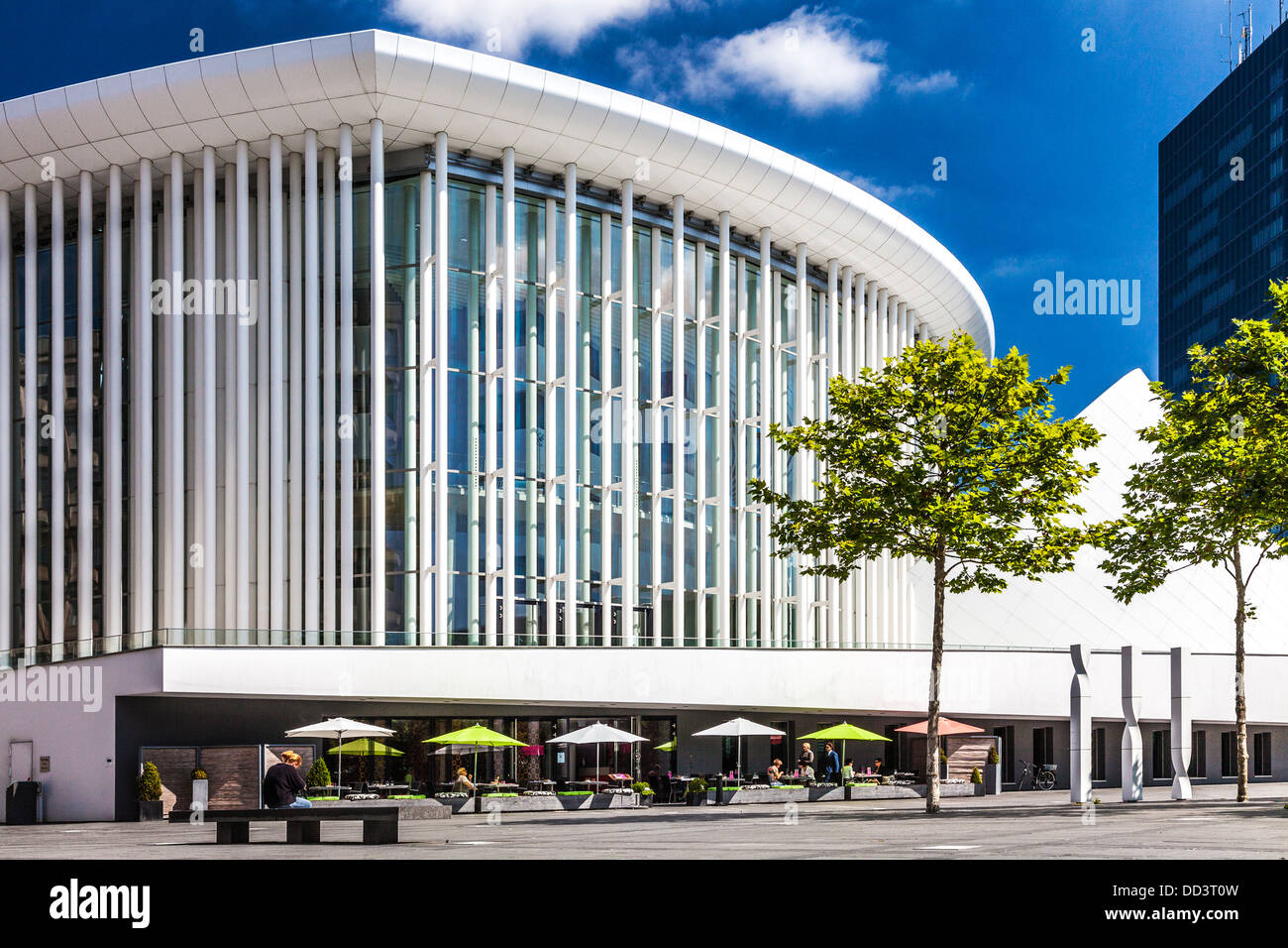 La salle de concert Philharmonie moderne dans la ville de Luxembourg. Banque D'Images