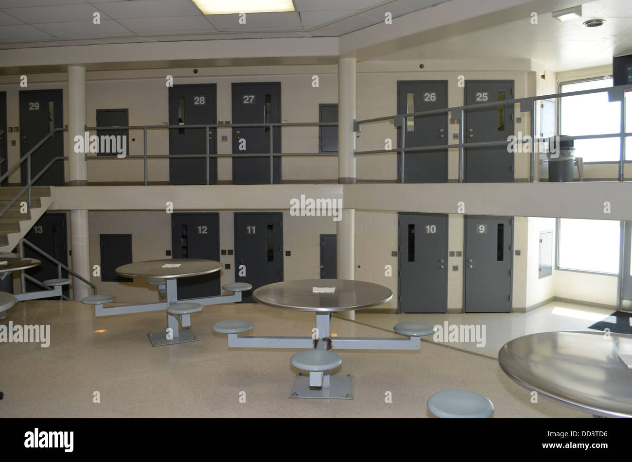 Logement à l'évaluation et de diagnostic, un centre de sécurité maximum dans la prison de Lincoln dans le Nebraska. Banque D'Images