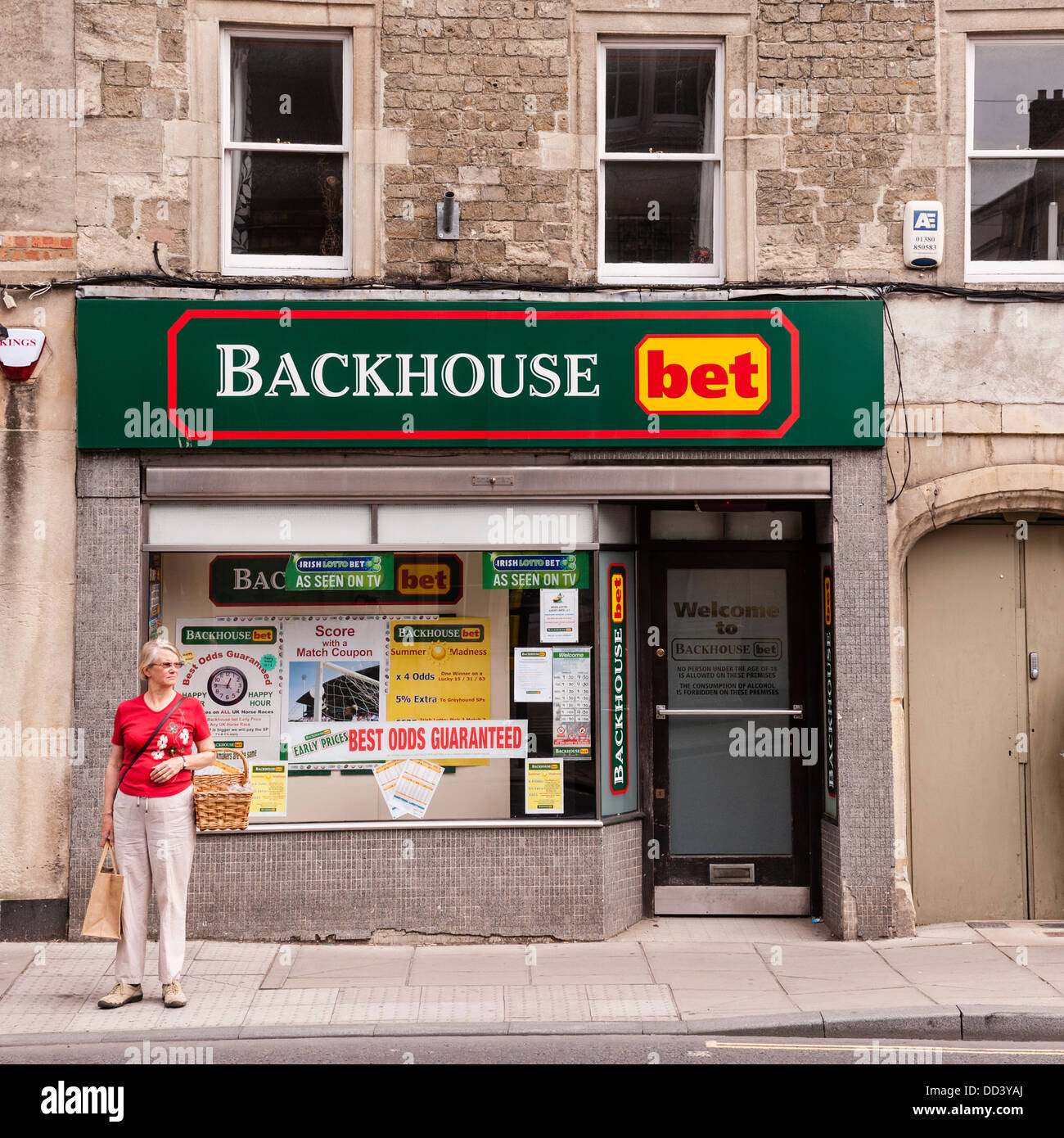 Les bookmakers pari Backhouse à Warminster dans Wiltshire , Angleterre , Angleterre , Royaume-Uni Banque D'Images