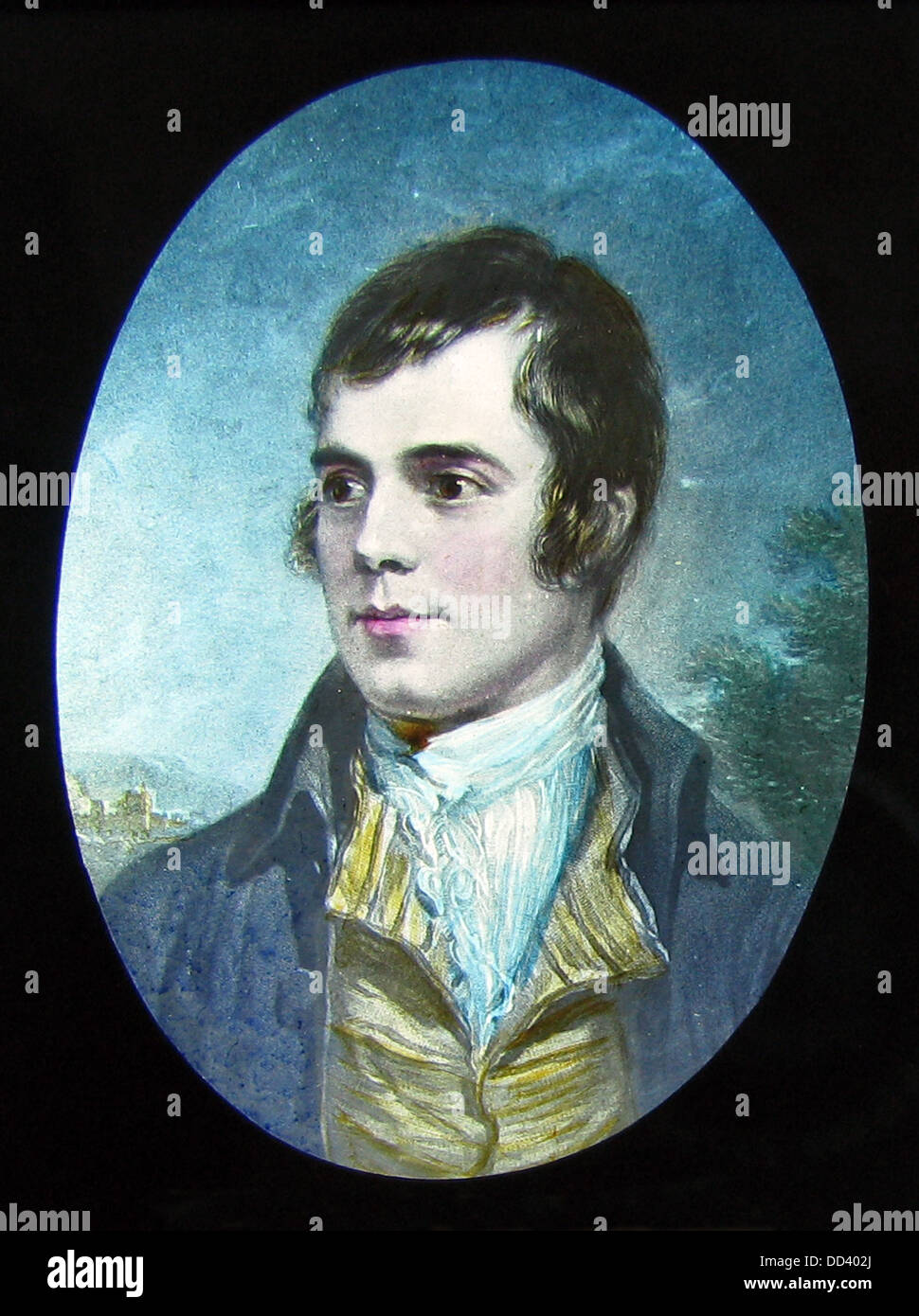 Robert Burns d'une lanterne magique victorienne Banque D'Images