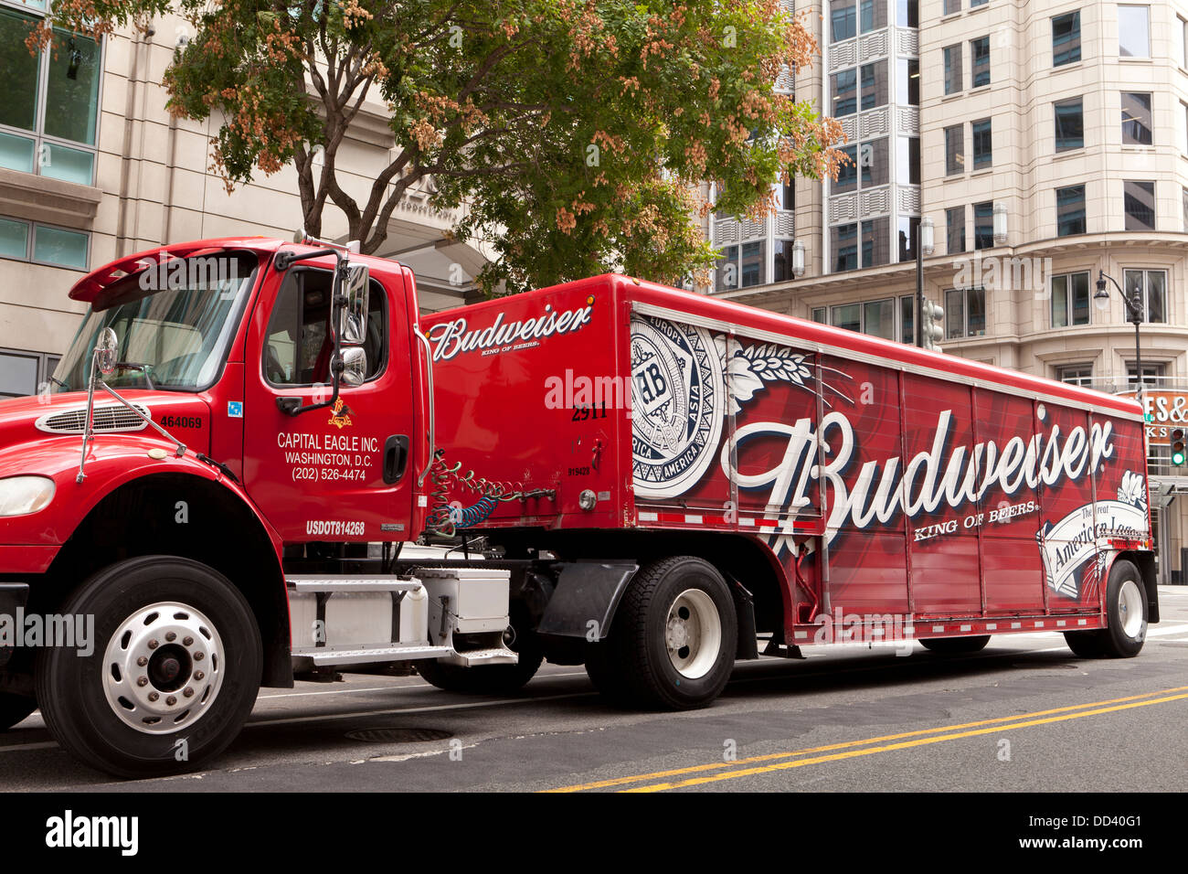 Camion de livraison de bière Budweiser - USA Banque D'Images