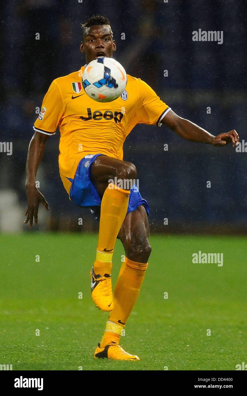 Gênes, Italie. Août 24, 2013. Seriea une ligue de football. La Sampdoria contre la Juventus. Crédit Photo Paul Pogba : Action Plus Sport/Alamy Live News Banque D'Images
