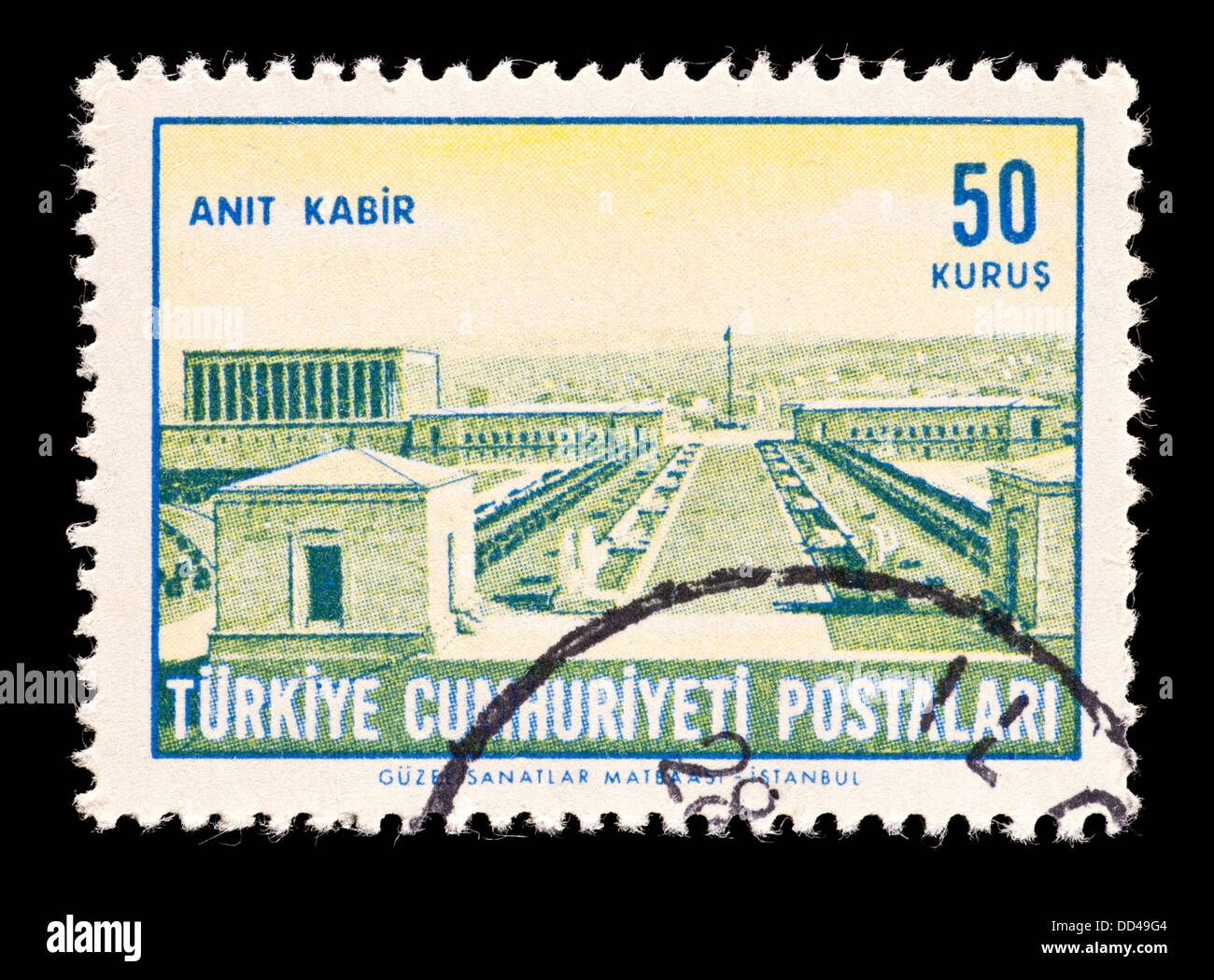 Timbreposte de représentant de la Turquie Anıtkabir, le mausolée de