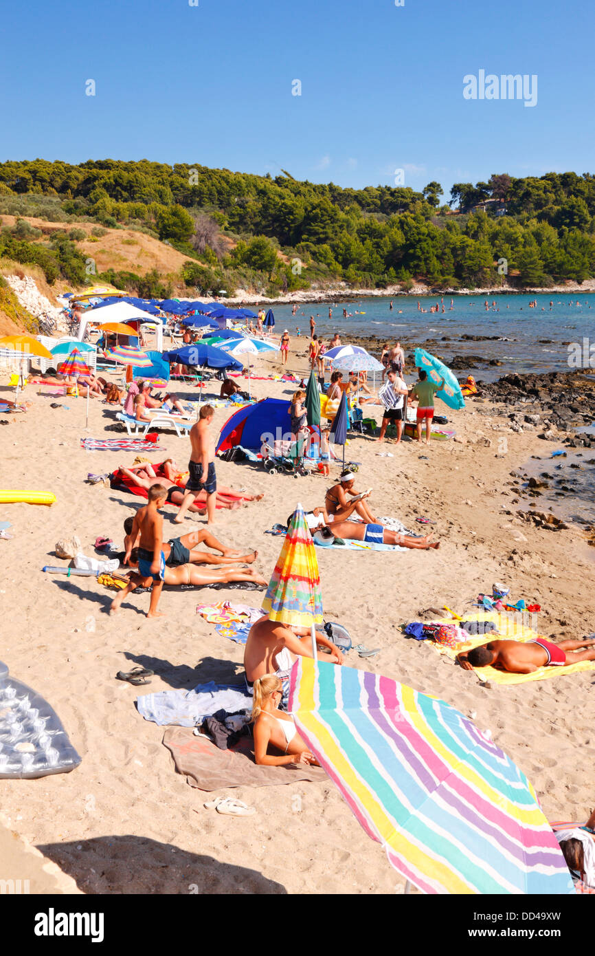 Lumbarda beach (Vela Przina) - île de Korcula Banque D'Images