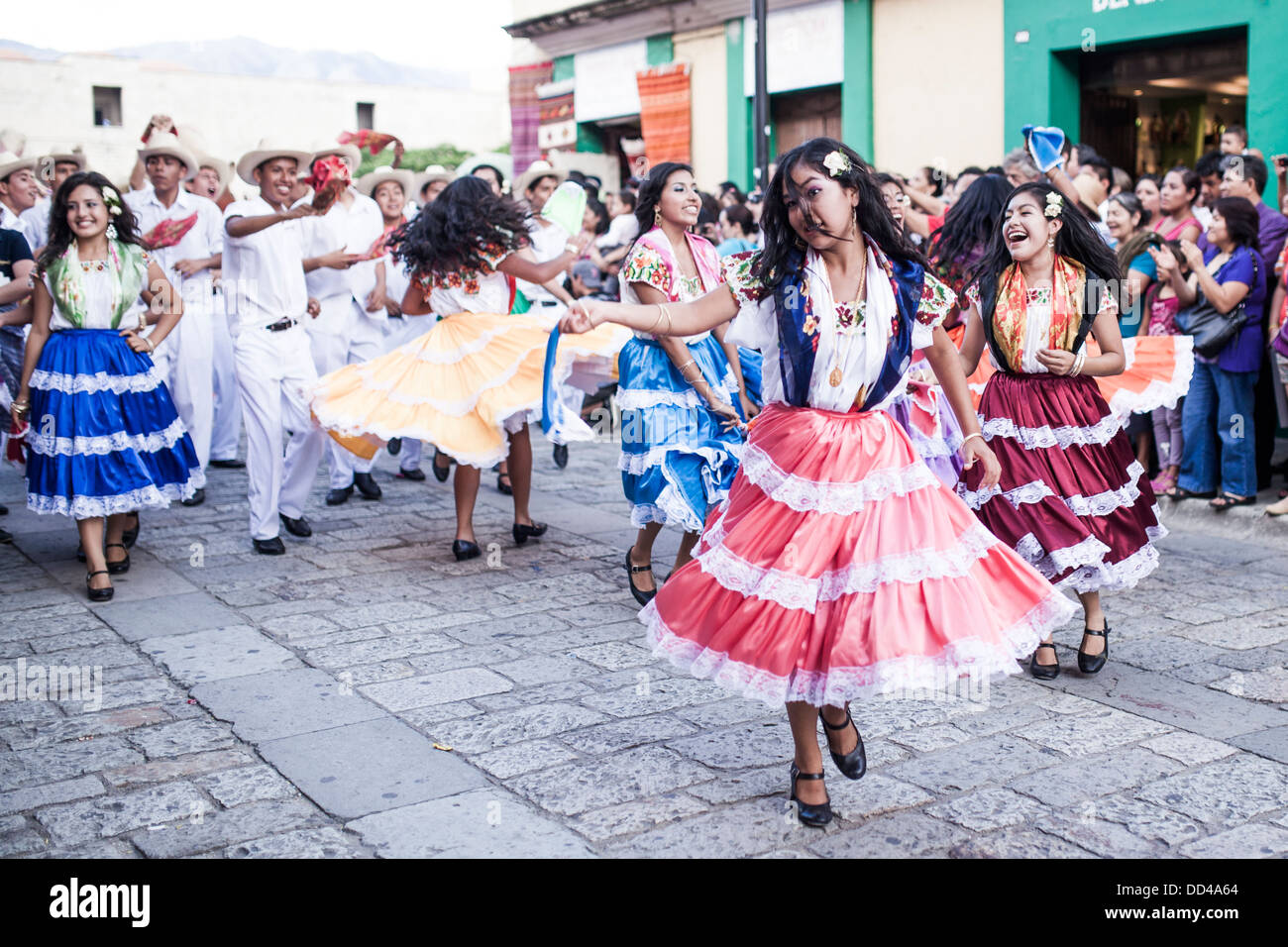 Guelaguetza dans la ville d'Oaxaca en 2013. Banque D'Images