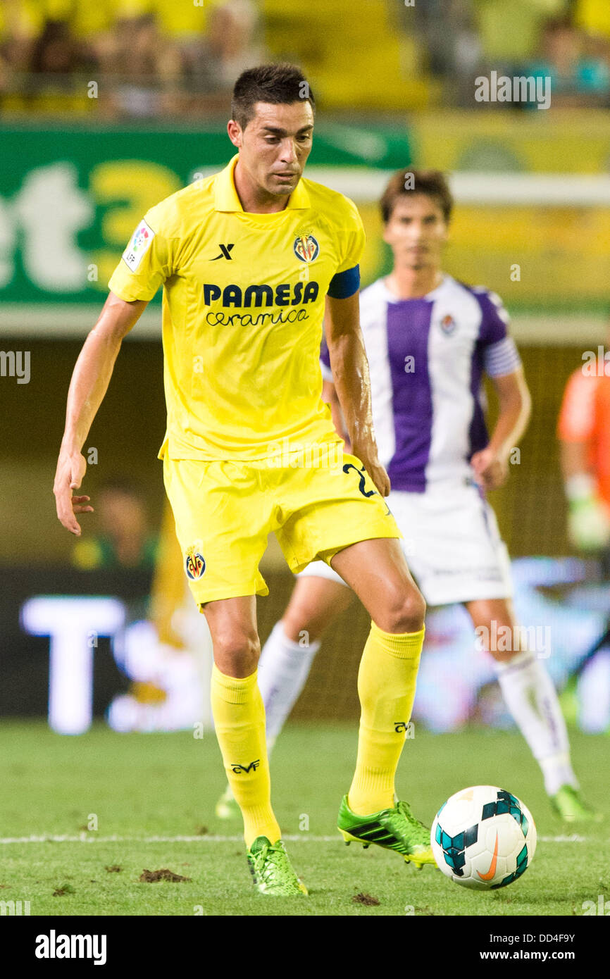 Bruno Soriano (Villarreal), le 24 août 2013 - Football / Soccer : Espagnol Primera Division 'Liga BBVA (Espanola)' match entre Villarreal CF 2-1 Real Valladolid à l'Estadio El Madrigal, Villarreal en Espagne. (Photo par Enrico Calderoni/AFLO SPORT) Banque D'Images