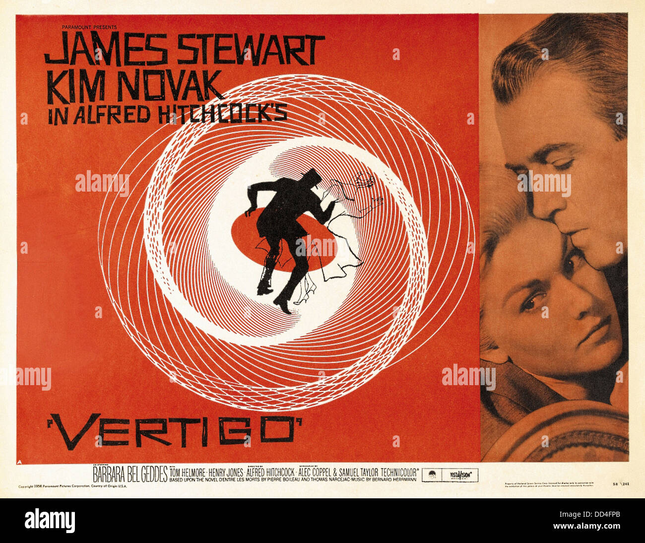 VERTIGO - Affiche - film réalisé par Alfred Hitchcock - 1958 Paramount Banque D'Images