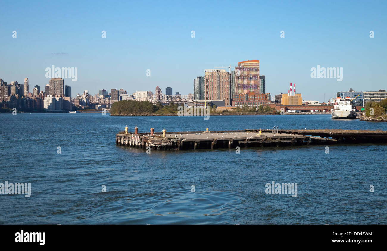 New York Long Island City et Queensboro Bridge Banque D'Images