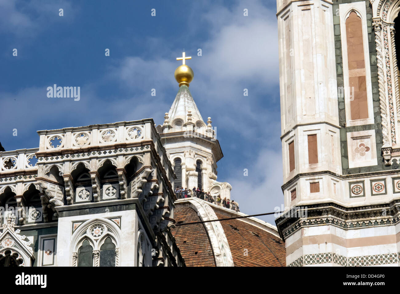 Le duomo et le Campanile sont les deux bâtiments de la Renaissance de Florence, Italie Banque D'Images