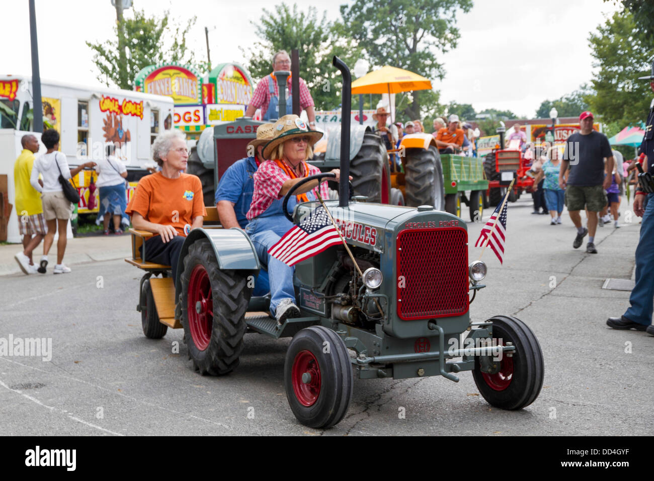 Vintage tracteur à la foire de l'état de l'Indiana, Indianapolis, Indiana, USA Banque D'Images