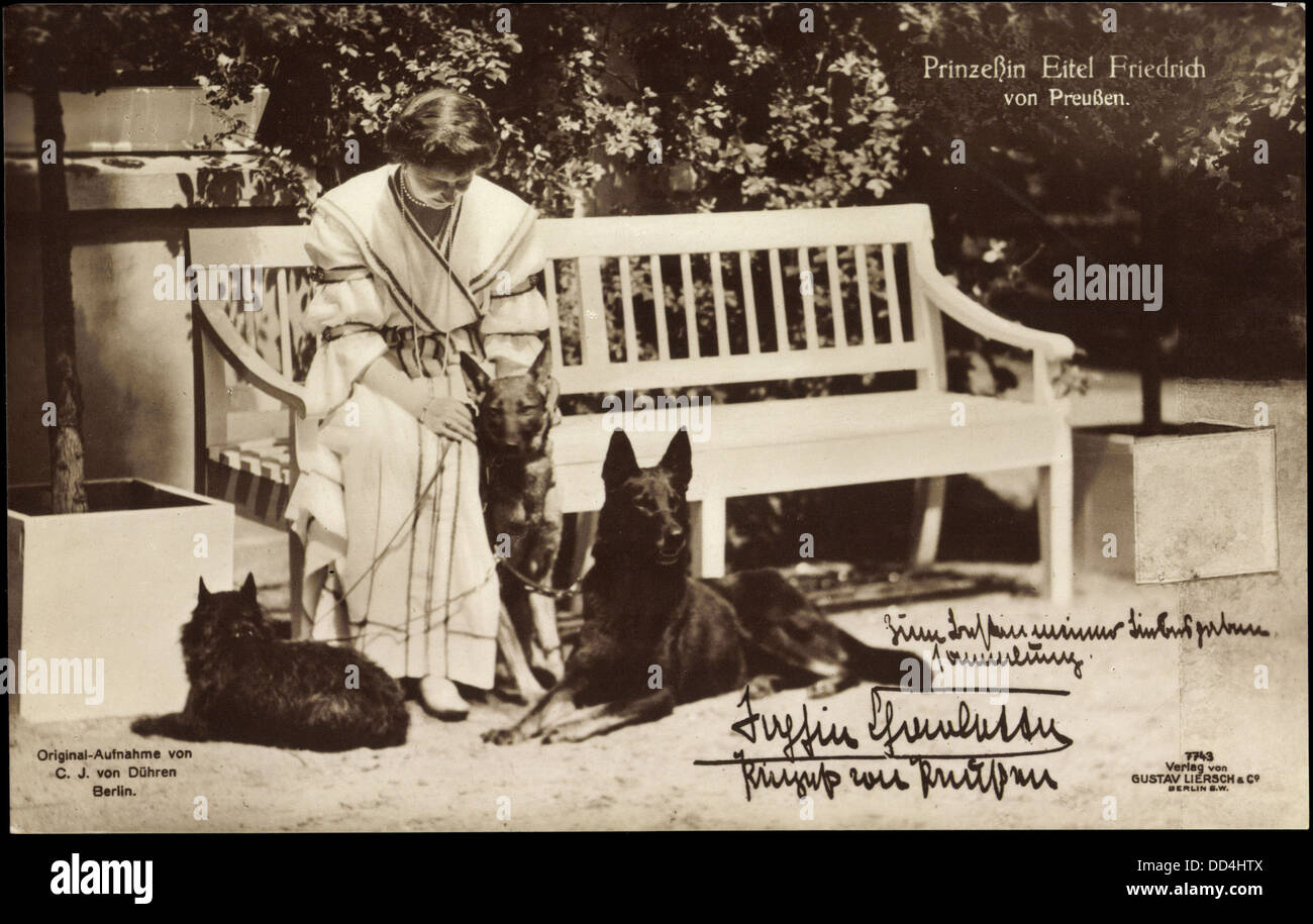 Ak Prinzessin Eitel Friedrich von Preußen mit, a diet Liersch 7743 ; Banque D'Images