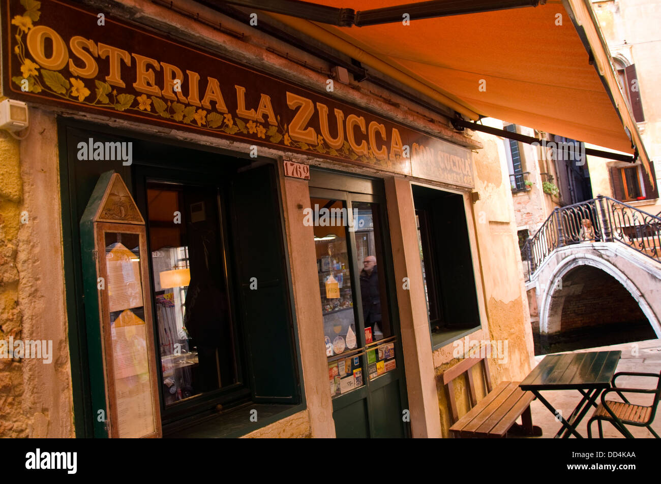 Osteria La Zucca con cucina à Venise Italie Banque D'Images