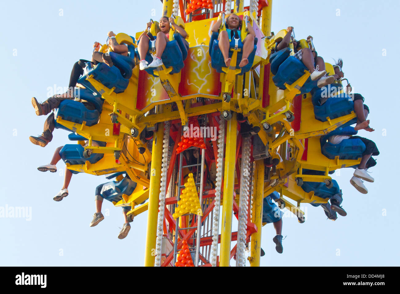 Amusement Park ride à la Indiana State Fair. IN, USA Banque D'Images