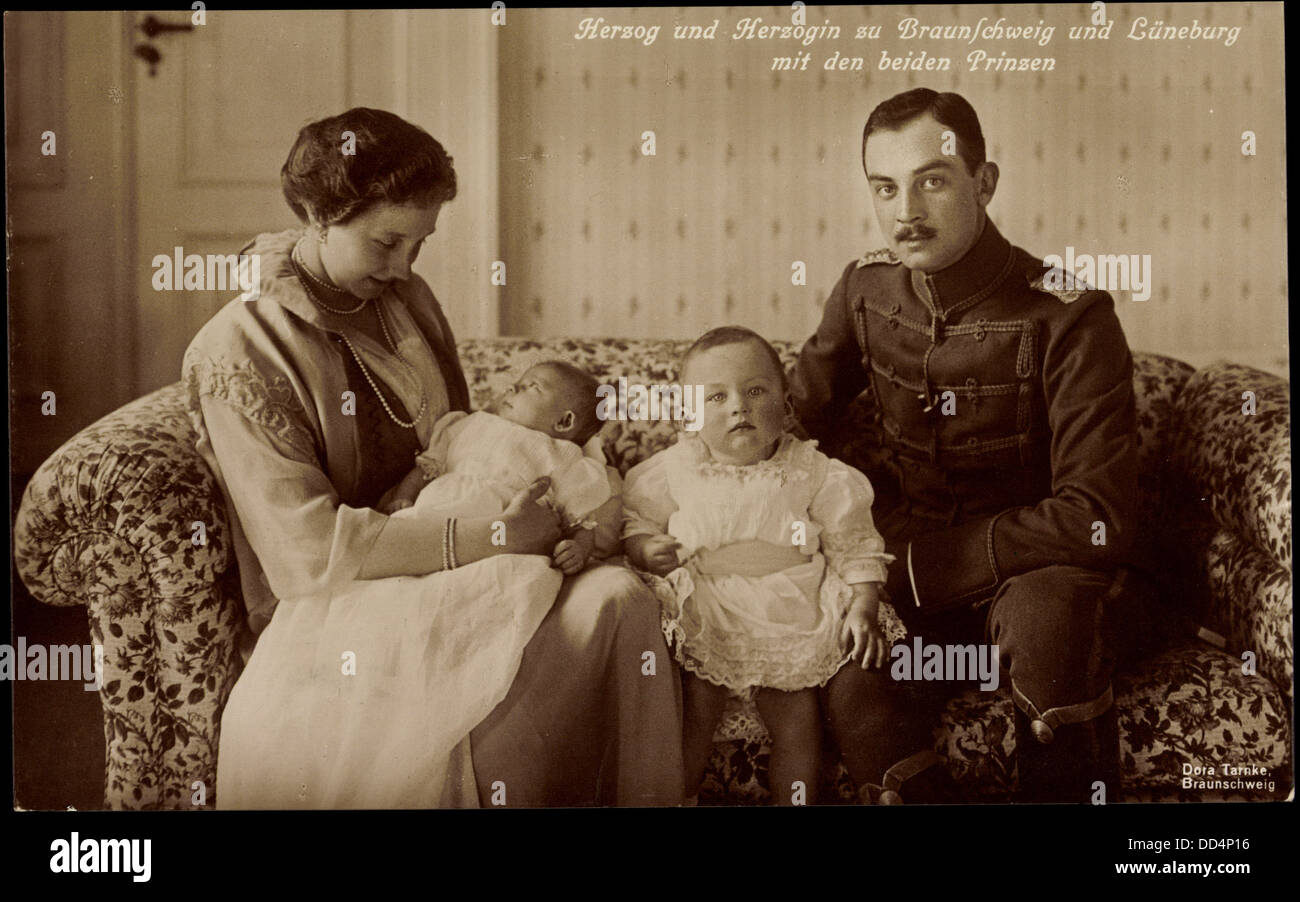 Ak Herzog Ernst August von Braunschweig, Lüneburg, Gemahlin Prinzen ; Banque D'Images