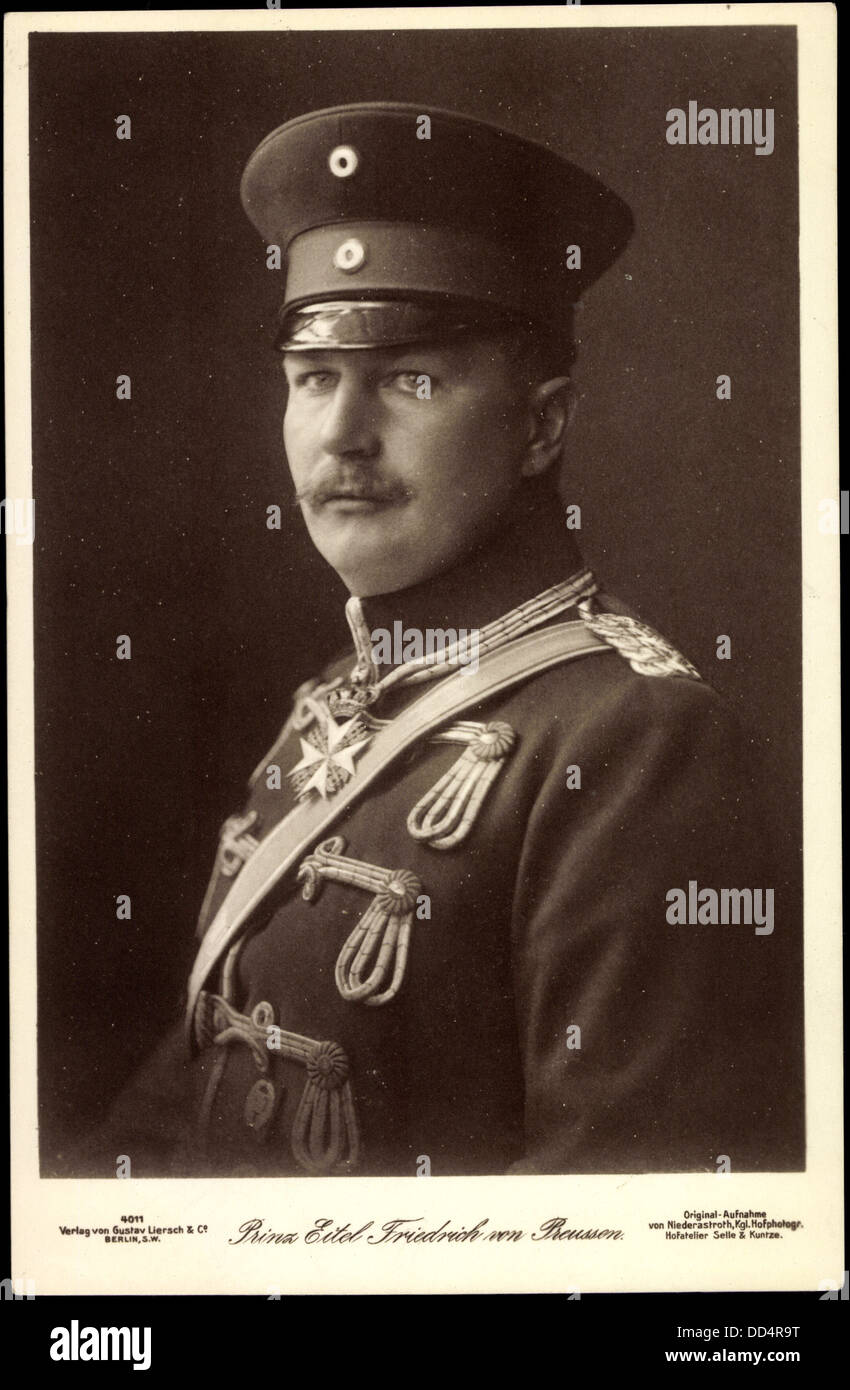 Ak Prinz Eitel Friedrich von Liersch Preußen en uniforme, 4011 ; Banque D'Images