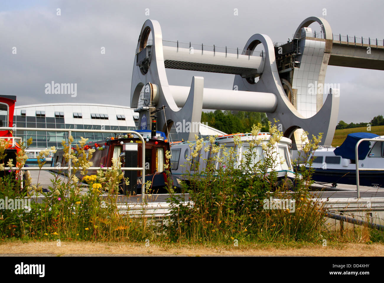 Roue de Falkirk, ascenseur à bateaux tournant Banque D'Images