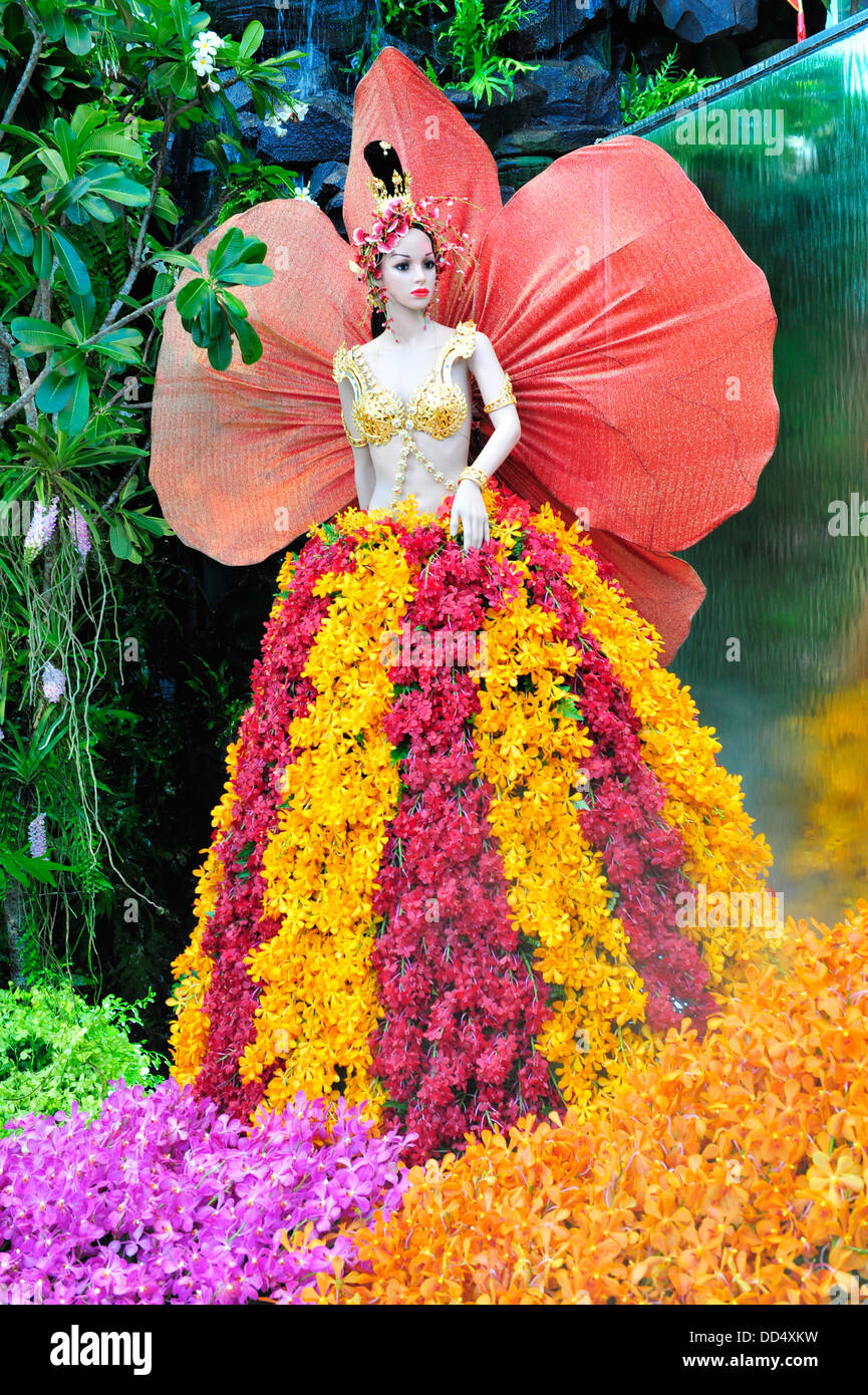 Bangkok's Orchid Show organisé par Siam Paragon pour célébrer le 81e anniversaire de Sa Majesté la Reine Sirikit de Thaïlande Banque D'Images