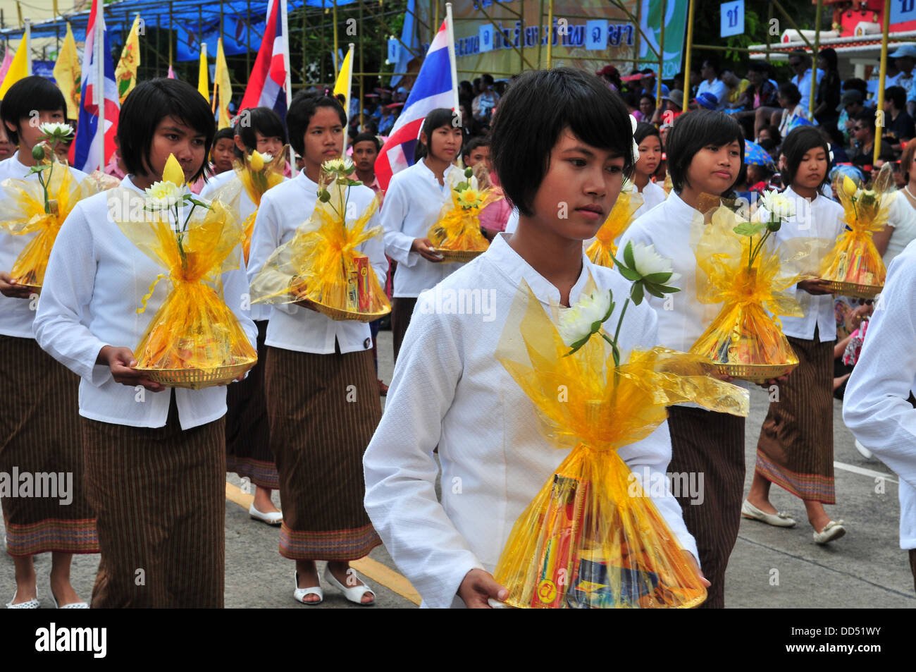 Thaïlande Festival : Festival de bougie d'Ubon Ratchathani Banque D'Images