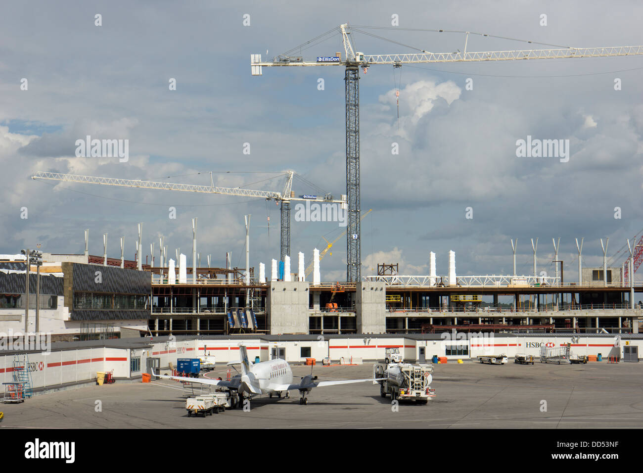 Construction de nouveau terminal de l'aéroport Banque D'Images