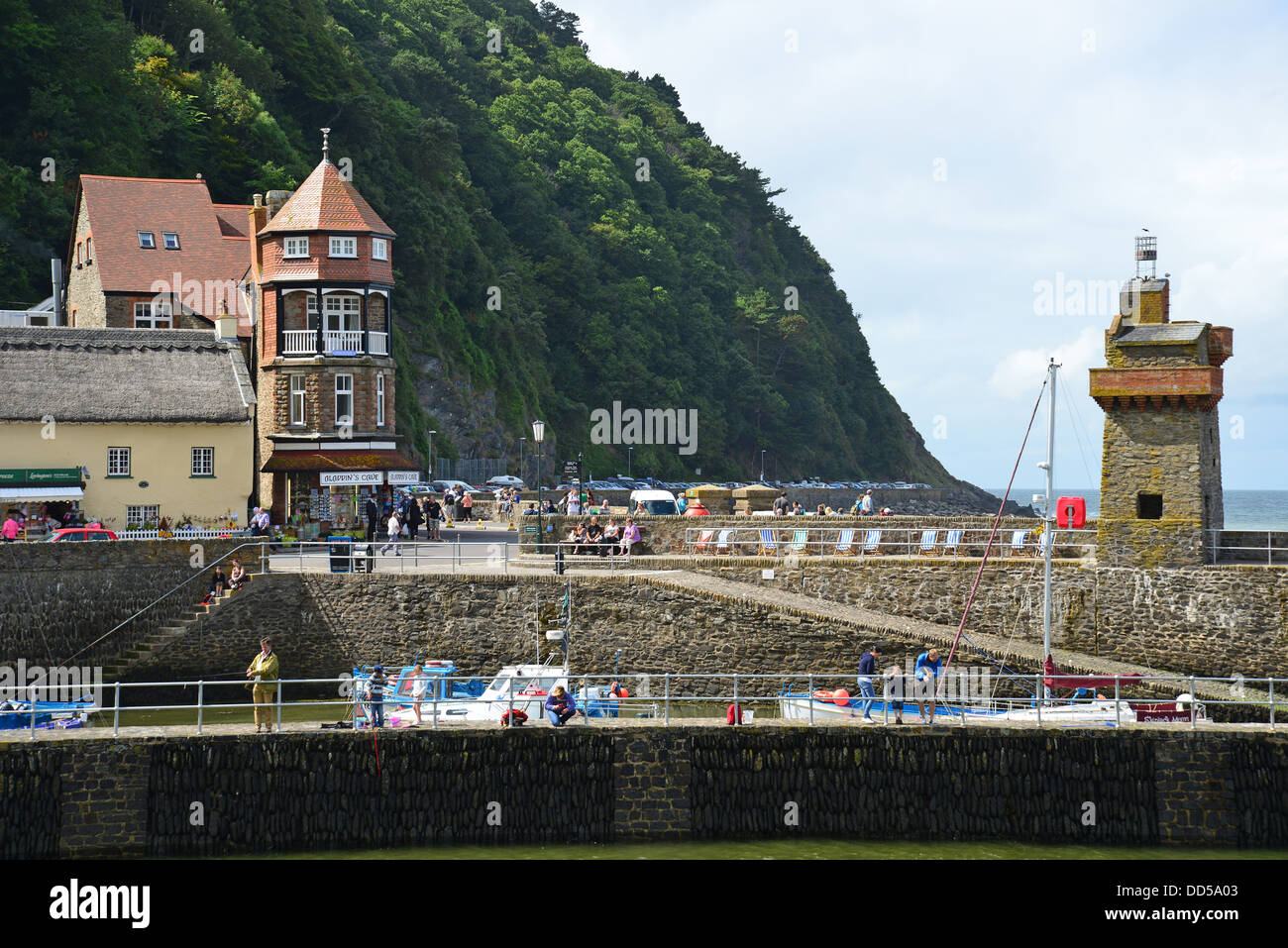 Port de Lynmouth, Lynmouth, Devon, Angleterre, Royaume-Uni Banque D'Images