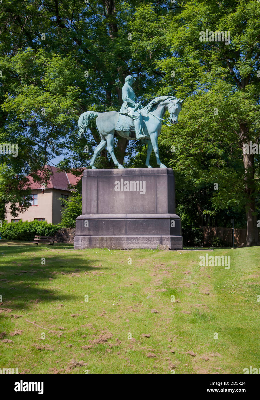 Statue de prince albert avec son cheval nimrod Banque D'Images