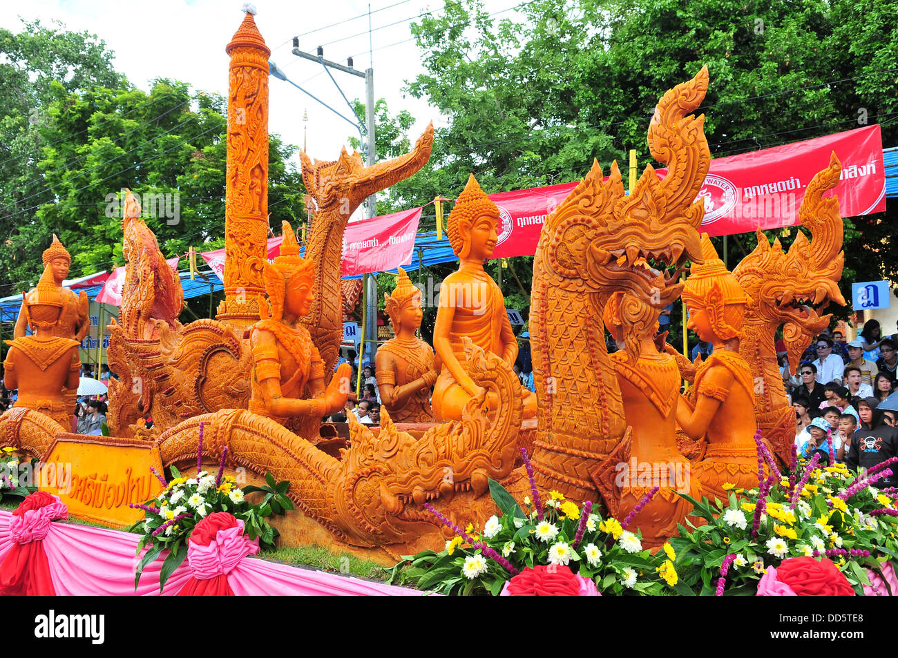 Thaïlande Festival : Festival de bougie d'Ubon Ratchathani Banque D'Images