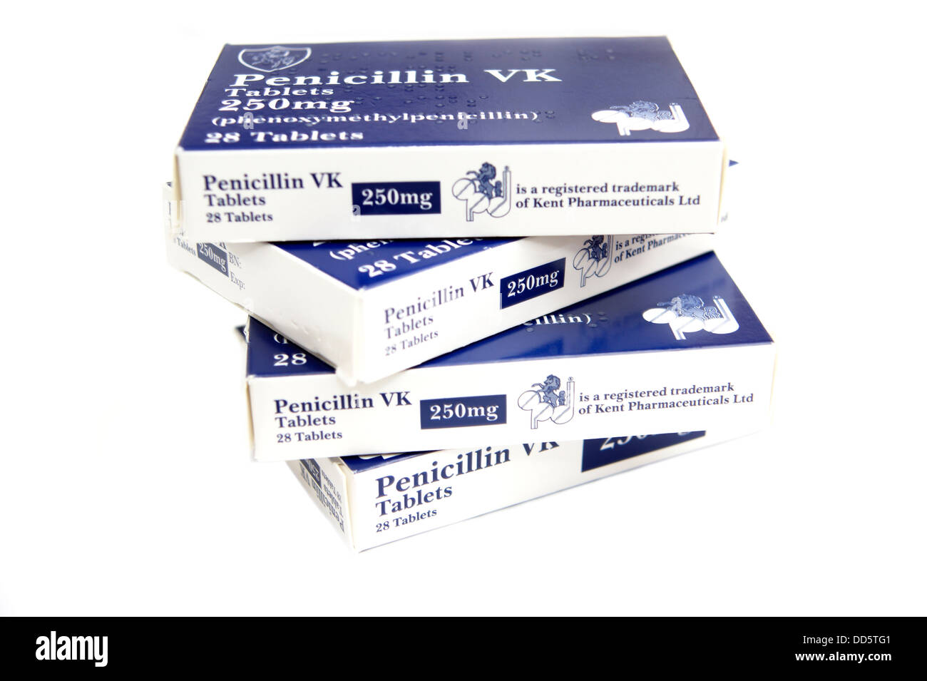 Packs de la pénicilline VK phénoxyméthylpénicilline (comprimés) antibiotiques pour couvrir une semaine 2 Banque D'Images