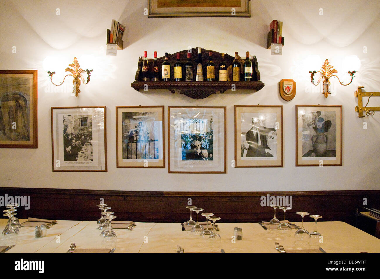 Italie, Toscane, Florence, Trattoria Antico Fattore Banque D'Images