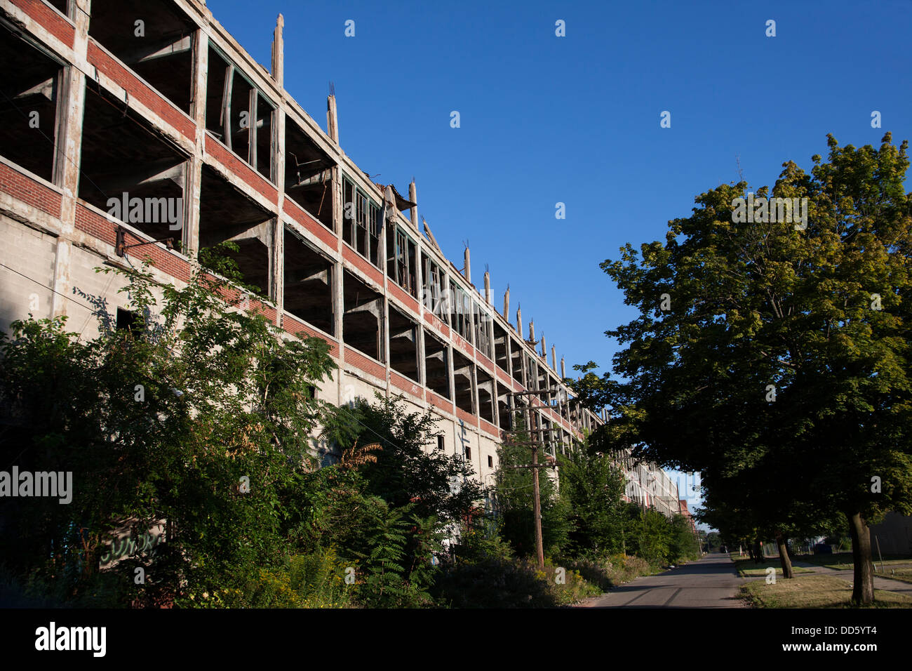 L'usine Packard, abandonné depuis 1966, Detroit, Michigan USA Banque D'Images
