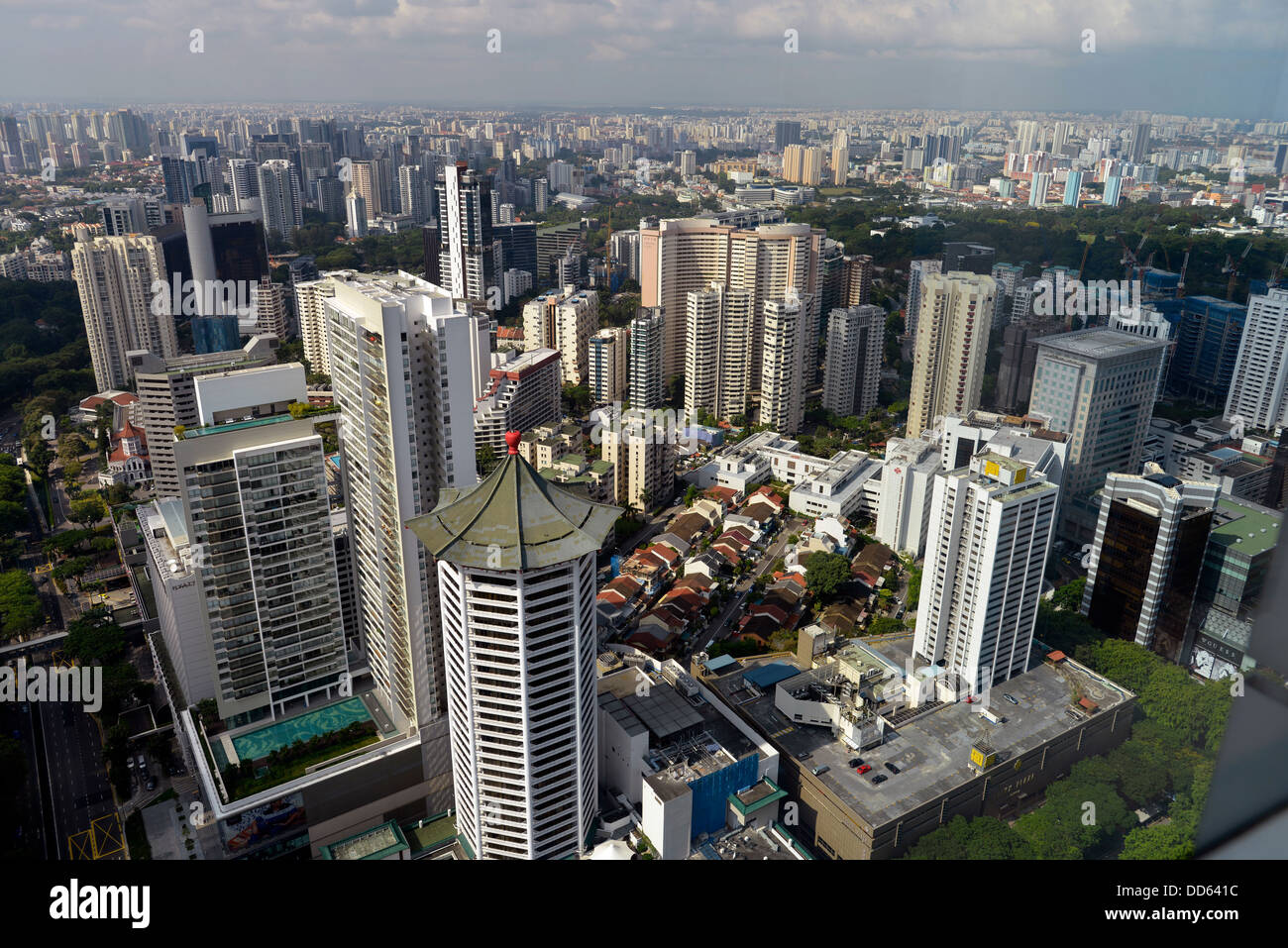 Asie Singapour Vue de la ville état Banque D'Images