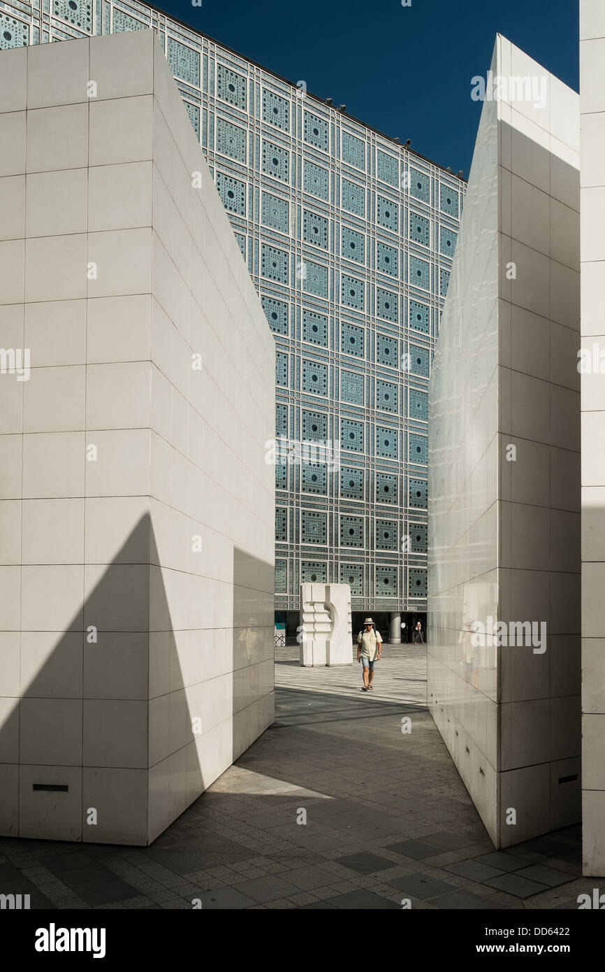 Institut du Monde Arabe à Paris, France. Banque D'Images