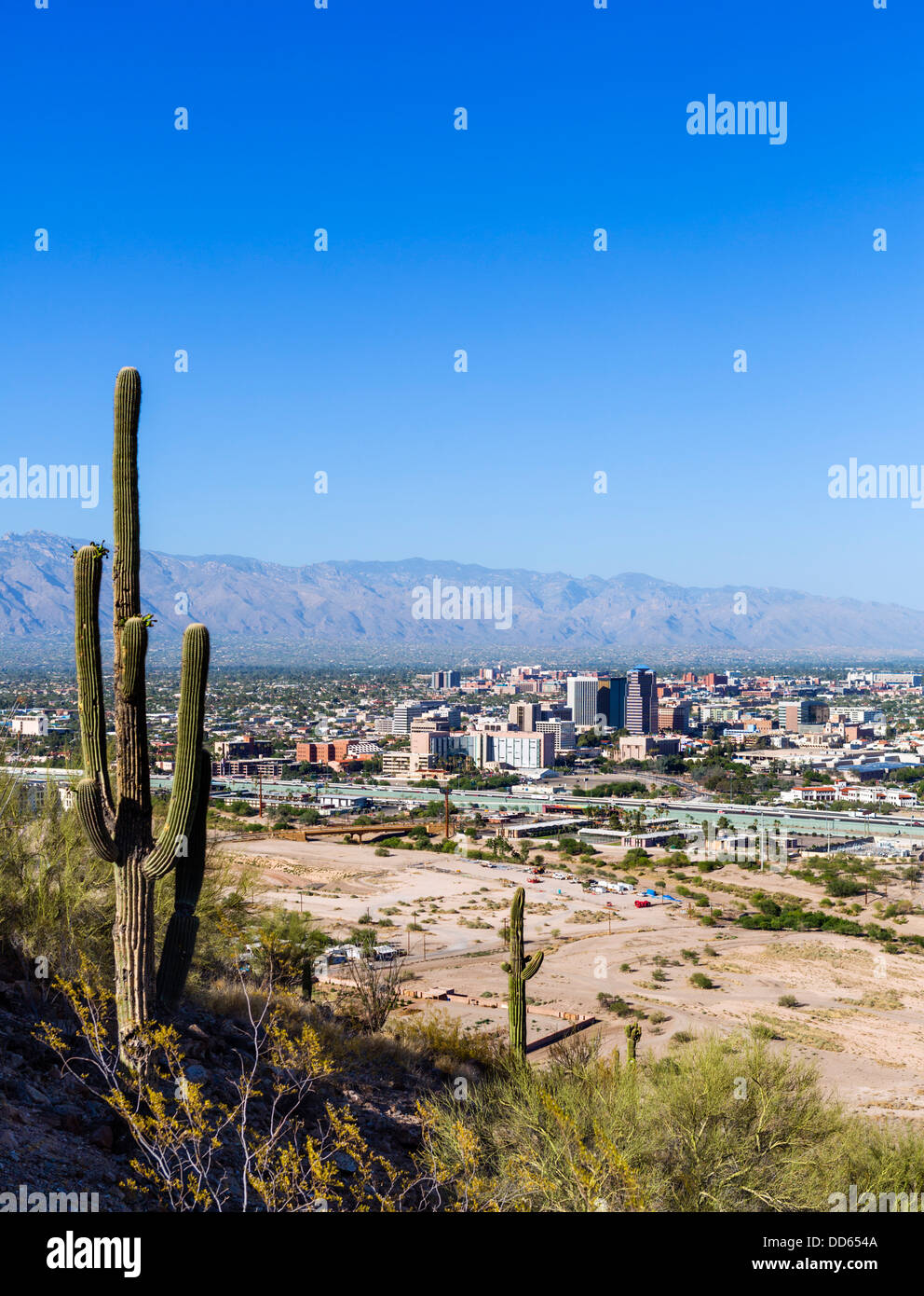 Vue sur le centre-ville de Tucson, Arizona, USA Banque D'Images