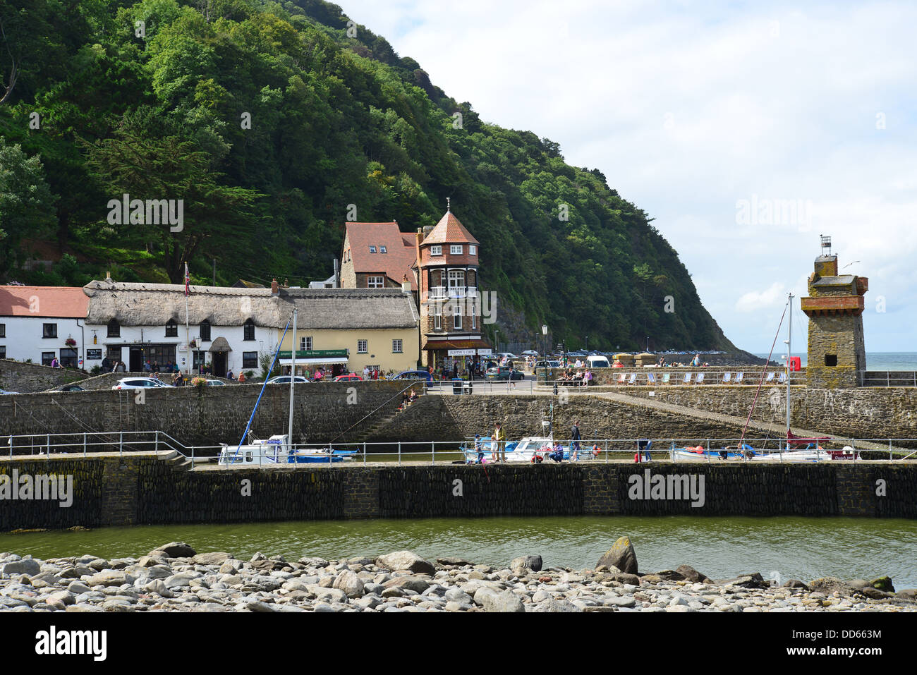 Port de Lynmouth, Lynmouth, Devon, Angleterre, Royaume-Uni Banque D'Images