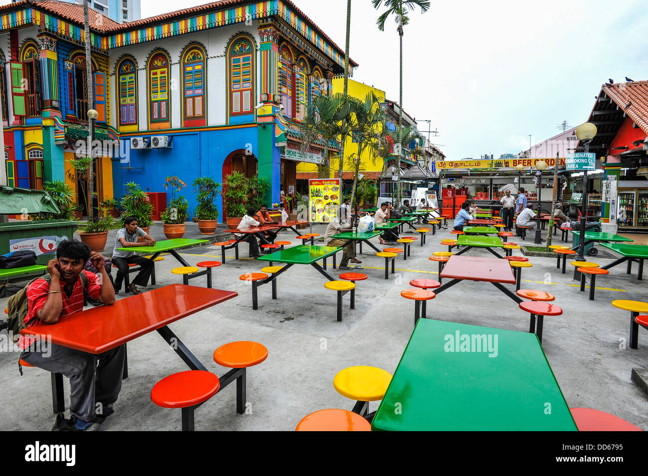 Asie Singapour Little India un restaurant self-service Banque D'Images