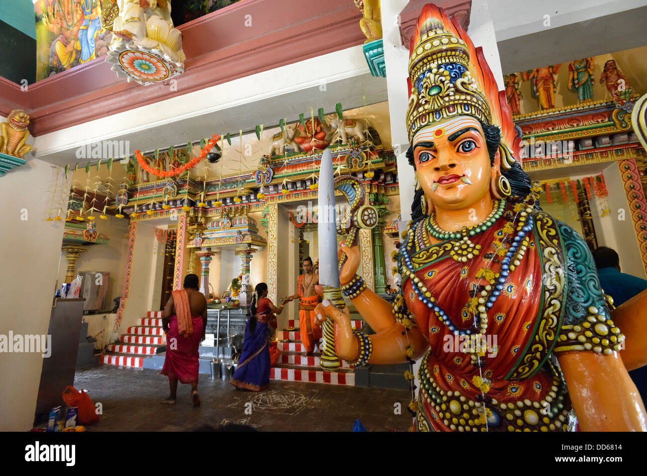 Asie Singapour Sri Mariamman Temple Hindou Banque D'Images