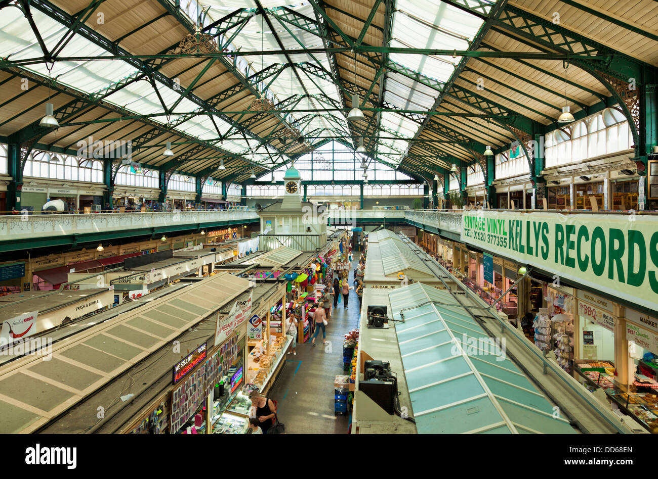 Marché couvert de Cardiff a victorian market hall Cardiff City Centre South Glamorgan South Wales GB, le Royaume-Uni, l'Union européenne, de l'Europe Banque D'Images