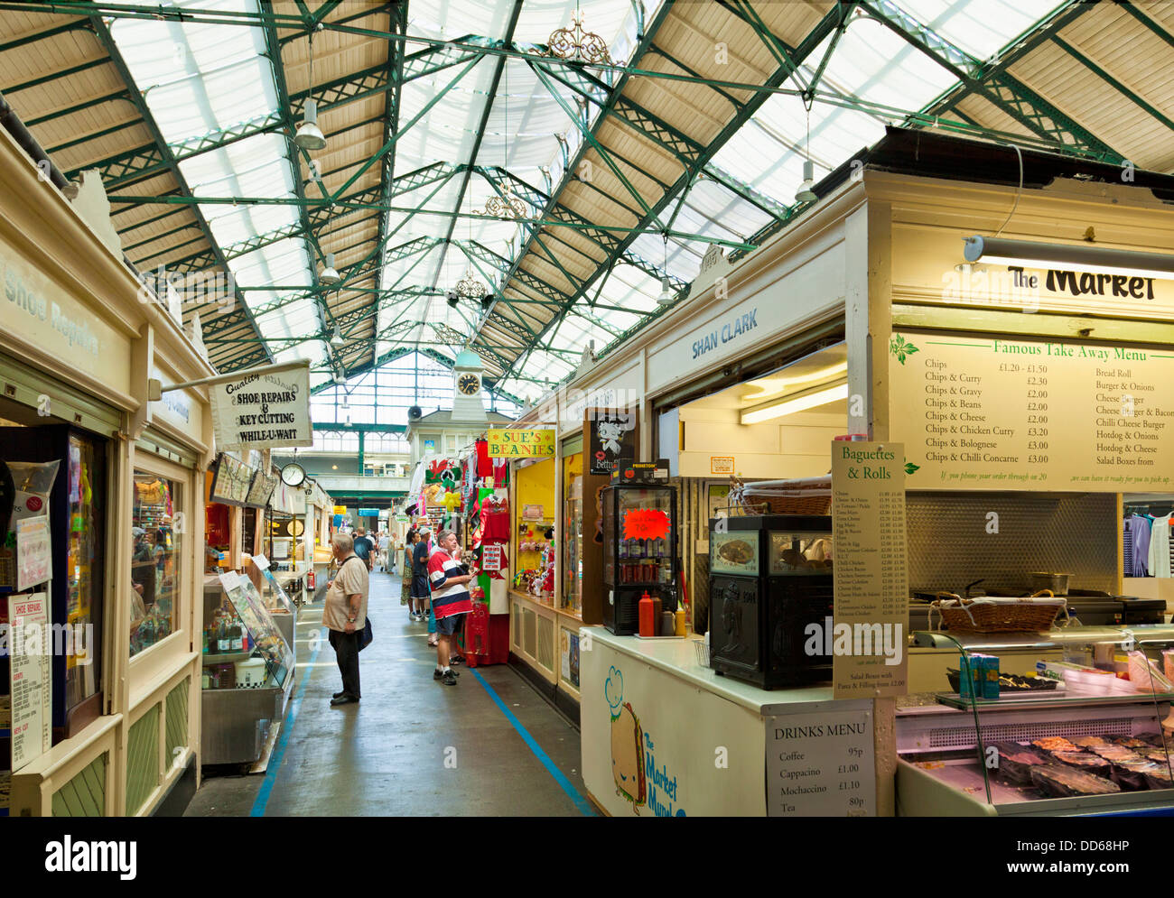 Marché couvert de Cardiff a victorian market hall Cardiff City Centre South Glamorgan South Wales GB, le Royaume-Uni, l'Union européenne, de l'Europe Banque D'Images