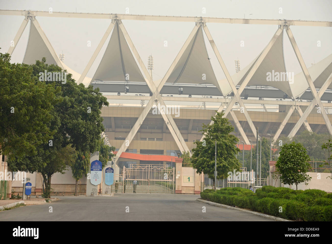 L'autorité de l'Inde et des Sports Ministère de la Jeunesse et Sports de la Jawaharlal Nehru Stadium Complex , New Delhi en Inde. Banque D'Images