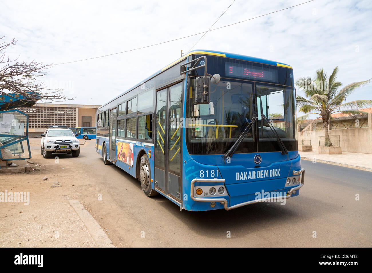 Dakar, Sénégal. Les transports publics, bus municipaux. Banque D'Images